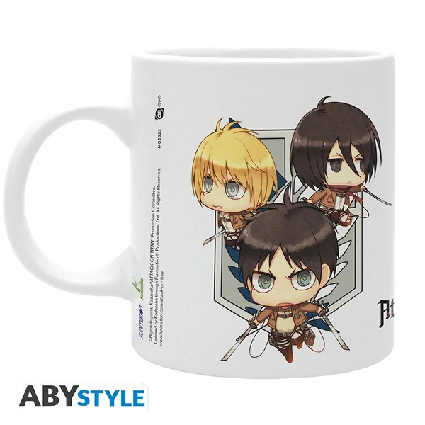 ATTACK ON TITAN -Bögre - 320 ml - Chibi Trio