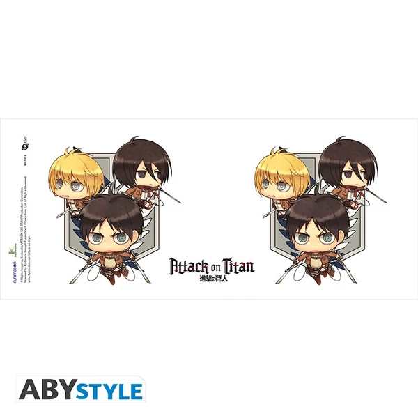 ATTACK ON TITAN -Bögre - 320 ml - Chibi Trio