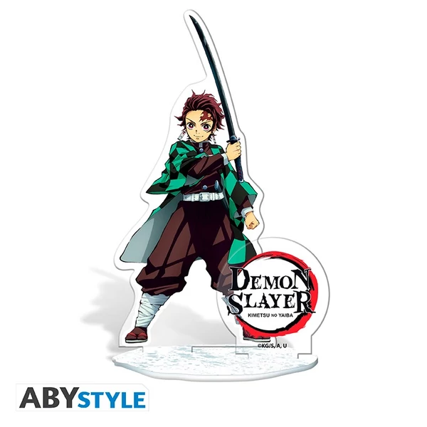 DEMON SLAYER -pohár szívószállal 470ml + Acryl® dísz figura+ matricák ajándék szett