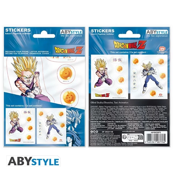 DRAGON BALL - Gohan & Trunks matrica csomag - 16x11cm /2 lap