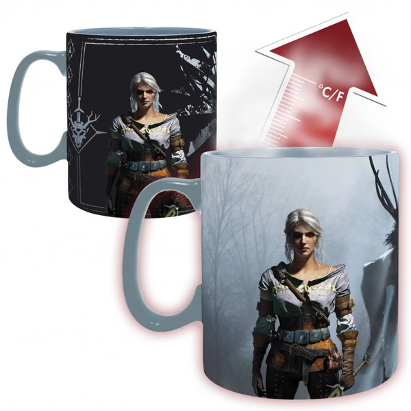 THE WITCHER - Hőre változó bögre - 460 ml - Geralt & Ciri