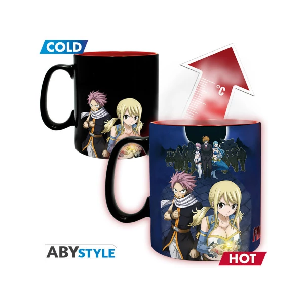 FAIRY TAIL - Hőre változó bögre - 460 ml - Natsu & Lucy