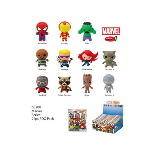 Marvel 3D PVC Bag Clips