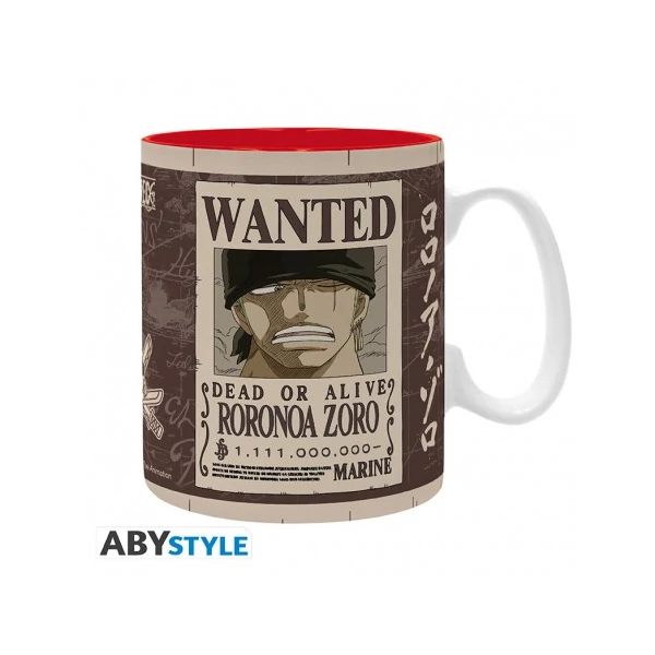 ONE PIECE - Bögre - 460 ml - Zoro Wanted