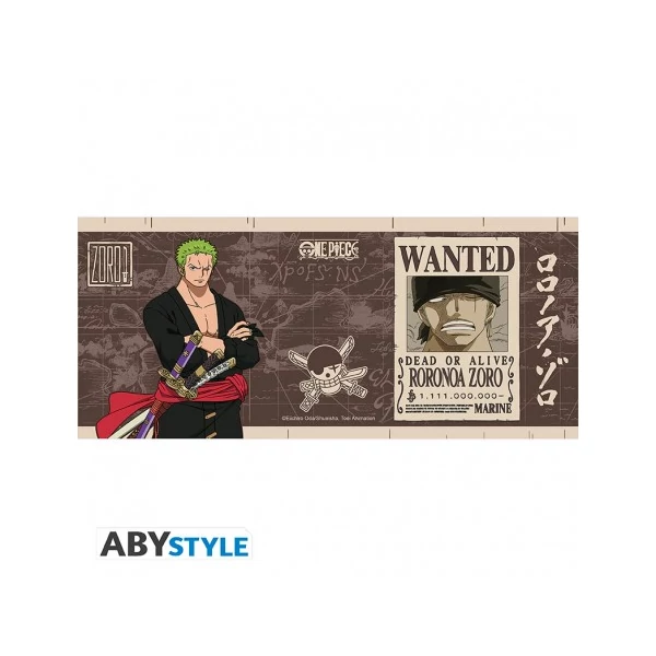 ONE PIECE - Bögre - 460 ml - Zoro Wanted