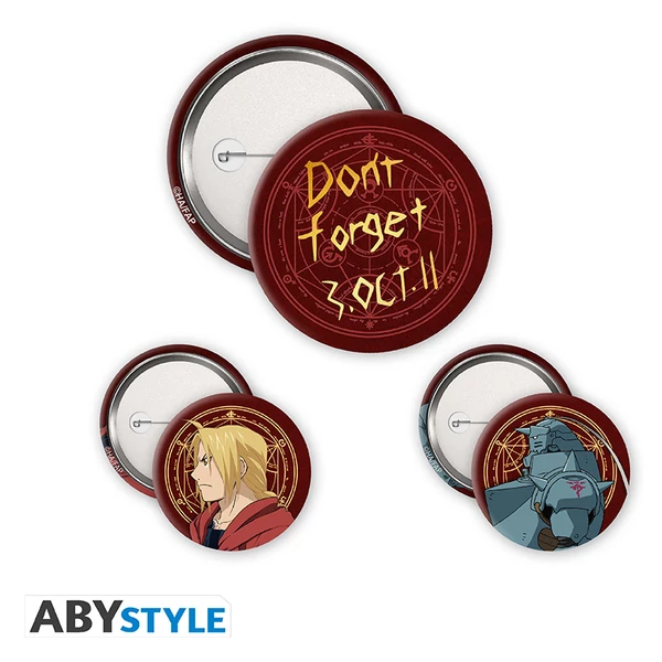 FULLMETAL ALCHEMIST - Kitűző Csomag - Elric Brothers