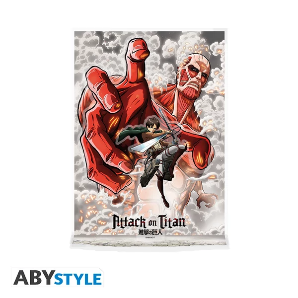 ATTACK ON TITAN - Akril figura® Dioráma - Eren vs Colossal Titan