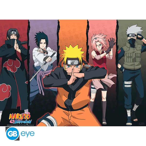 NARUTO SHIPPUDEN - Poszter Chibi 52x38 - Shippuden Group 1