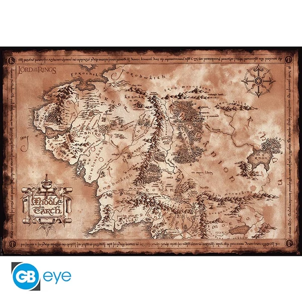 LORD OF THE RINGS - Poszter Maxi 91.5x61 - Map