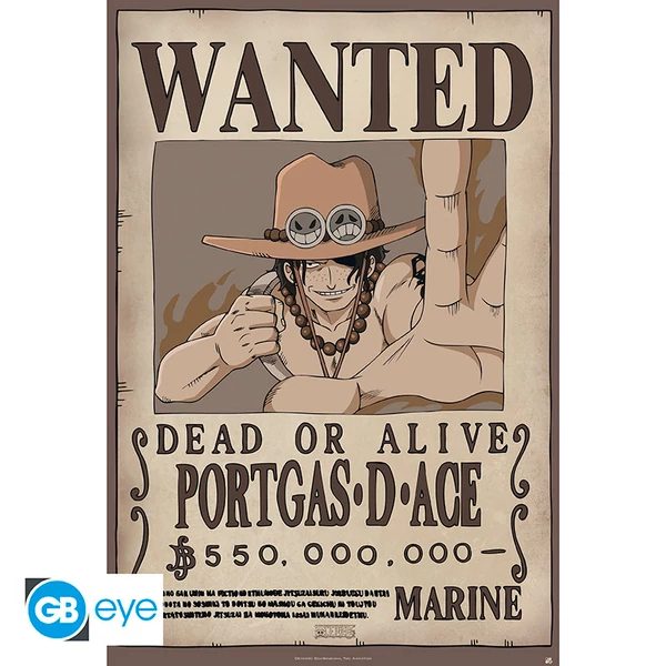 ONE PIECE - Poszter Maxi 91.5x61 - Wanted Ace