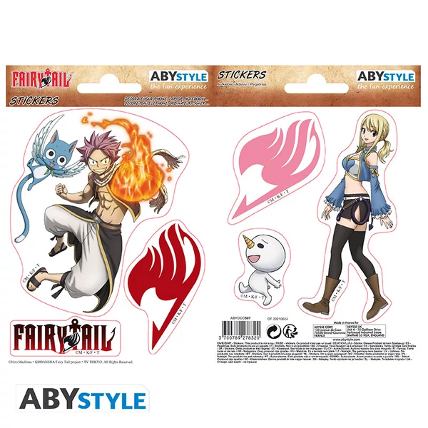 FAIRY TAIL - Matricák - 16x11cm/ 2 sheets - Natsu & Lucy
