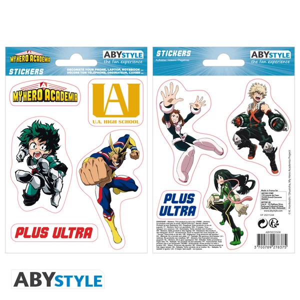 MY HERO ACADEMIA - Matricák - 16x11cm/ 2 sheets - UA High School