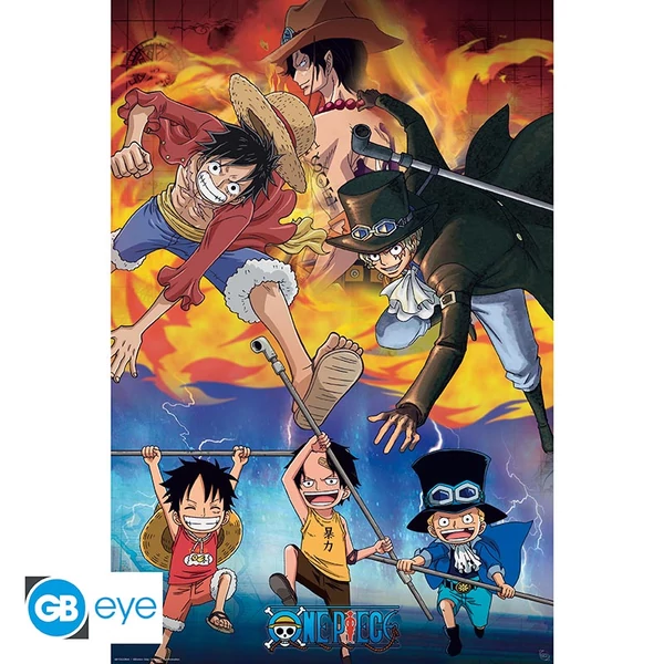 ONE PIECE - Poszter Maxi 91.5x61 - Ace Sabo Luffy
