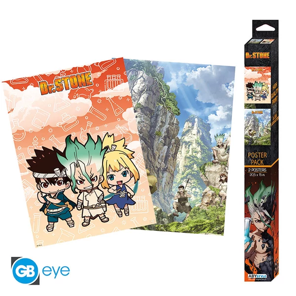 DR STONE - Szett 2 Poszterek Chibi 52x38 - Artworks