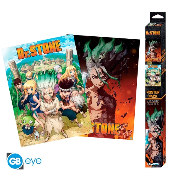 DR STONE - Szett 2 Poszterek Chibi 52x38 - Group & Artwork
