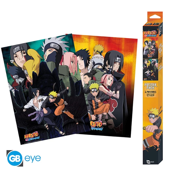 NARUTO SHIPPUDEN - Szett 2 Poszterek Chibi 52x38 - Ninjas