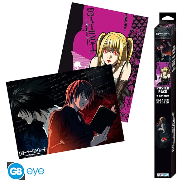 DEATH NOTE - Szett 2 Poszterek Chibi 52x38 - L vs Light & Misa
