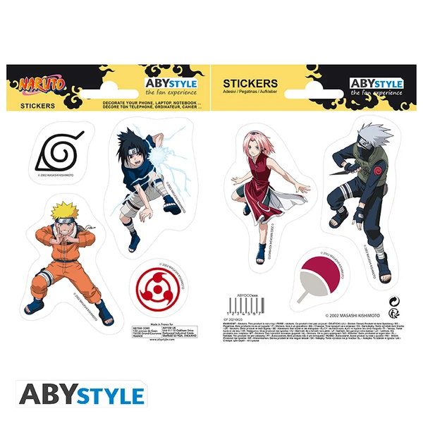 NARUTO - Matricák - 16x11cm/ 2 sheets - Team 7