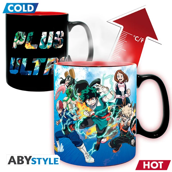MY HERO ACADEMIA - Hőre változó bögre - 460 ml - Heroes - bo