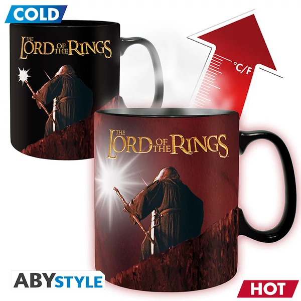 LORD OF THE RINGS - Hőre változó bögre - 460 ml - You shall not pass