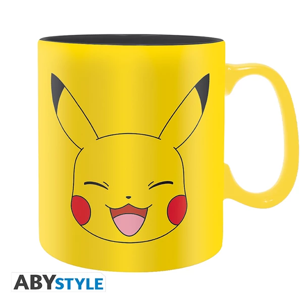 POKEMON - Bögre - 460 ml - Pikachu Face - with bo