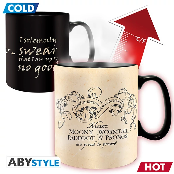 HARRY POTTER - Hőre változó bögre - 460 ml - Marauder - cardboard