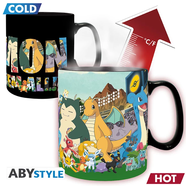 POKEMON - Hőre változó bögre - 460 ml - 