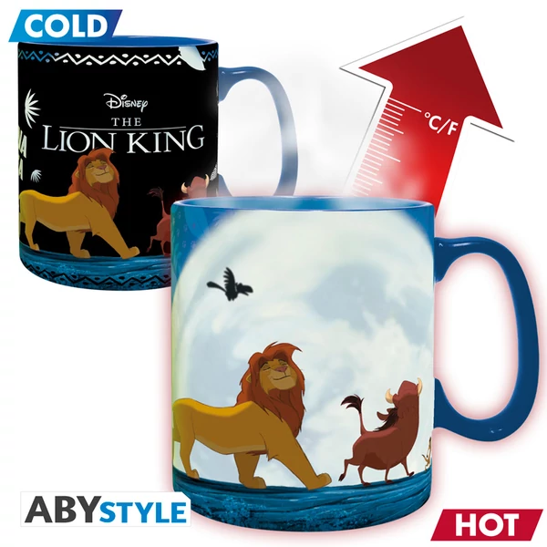 DISNEY - Hőre változó bögre - 460 ml - The Lion King - cardboard