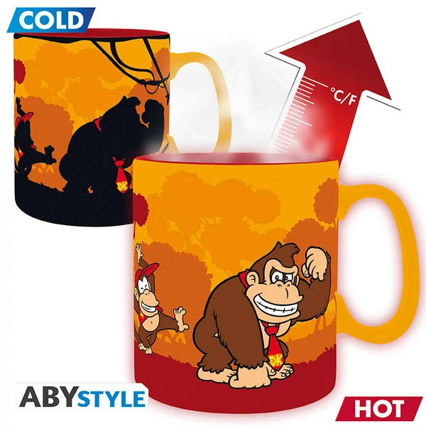 DONKEY KONG - Hőre változó bögre - 460 ml - Donkey Kong - card