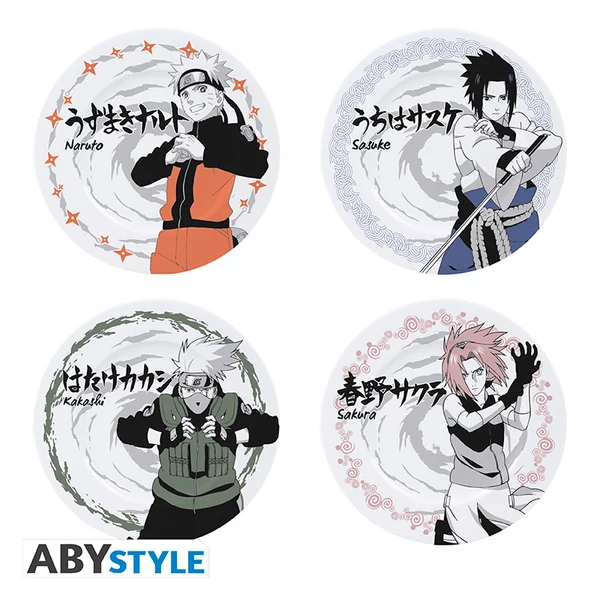 NARUTO SHIPPUDEN - Szett of 4 Plates - Characters