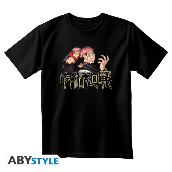 JUJUTSU KAISEN - Póló unisex black - Itadori & Sukuna