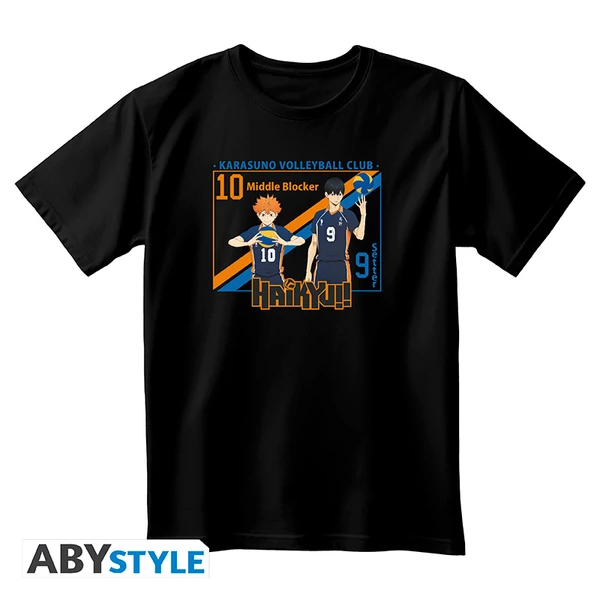 HAIKYU!! - Póló unisex black - Hinata & Kageyama
