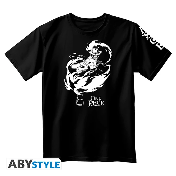 ONE PIECE - Póló unisex black - Portgas D. Ace