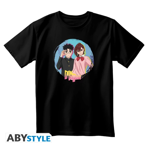 DAN DA DAN - Póló unisex black - Momo & Okarun