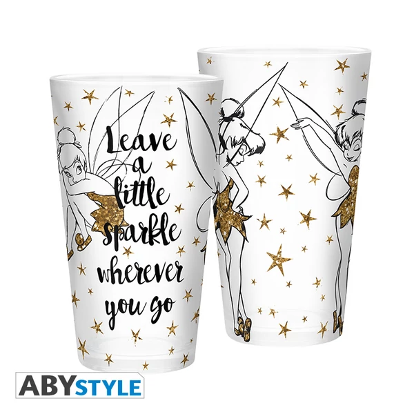 DISNEY - Nagy Pohár - 400ml - Tinkerbell Gold - Glitter