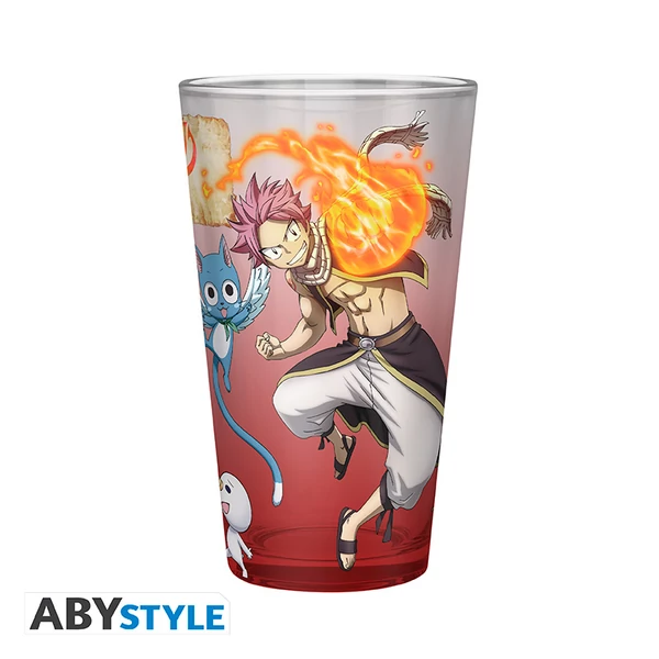 FAIRY TAIL - Nagy Pohár - 400ml - Natsu, Lucy, Happy & Plue S7
