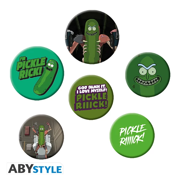 RICK AND MORTY - Kitűző Csomag - Pickle Rick