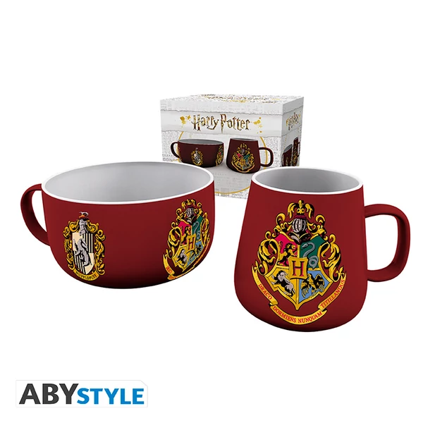 HARRY POTTER - Breakfast Szett Bögre + Tál - Crests