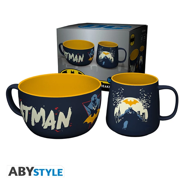 DC COMICS - Breakfast Szett Bögre + Tál - Batman Iconic DT