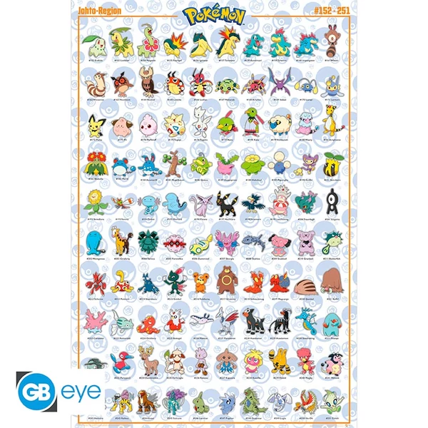 POKEMON - Poszter Maxi 91.5x61 - Johto German