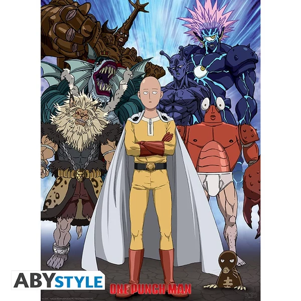 ONE PUNCH MAN - Poszter Chibi 52x38 - Saitama vs Vilains
