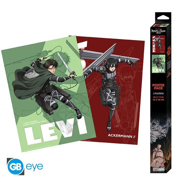 ATTACK ON TITAN - Szett 2 Poszterek Chibi 52x38 - Szett 1