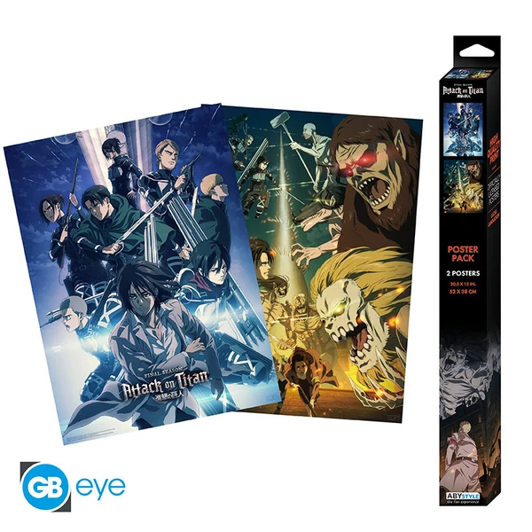 ATTACK ON TITAN - Szett 2 Poszterek Chibi 52x38 - Szett 2