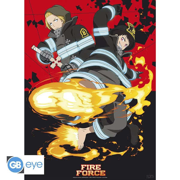 FIRE FORCE - Poszter Chibi 52x38 - Shinra & Arthur