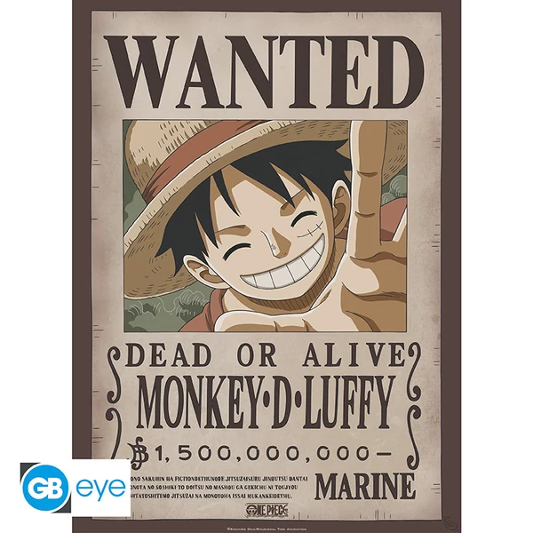 ONE PIECE - Poszter Chibi 52x38 - Wanted Luffy