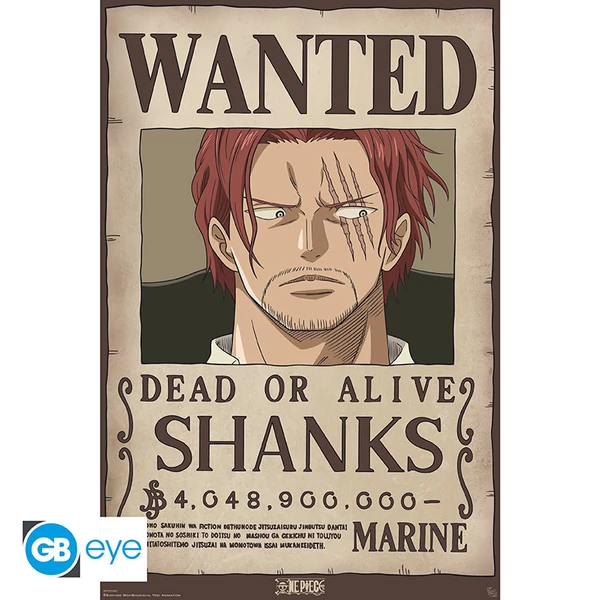 ONE PIECE - Poszter Maxi 91.5x61 - Wanted Shanks