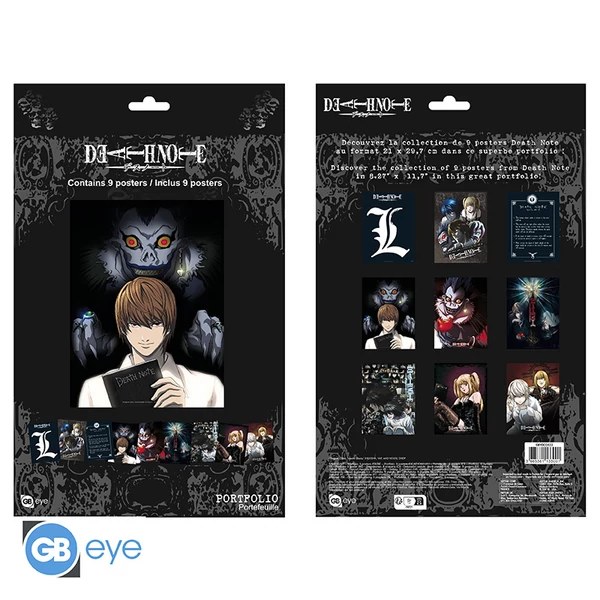 DEATH NOTE - Posztergyűjtemény 9 Poszterek Protagonists (21x29,7)