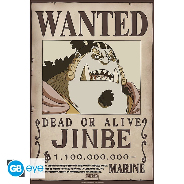 ONE PIECE - Poszter Chibi 52x38 - Wanted Jinbe Wano
