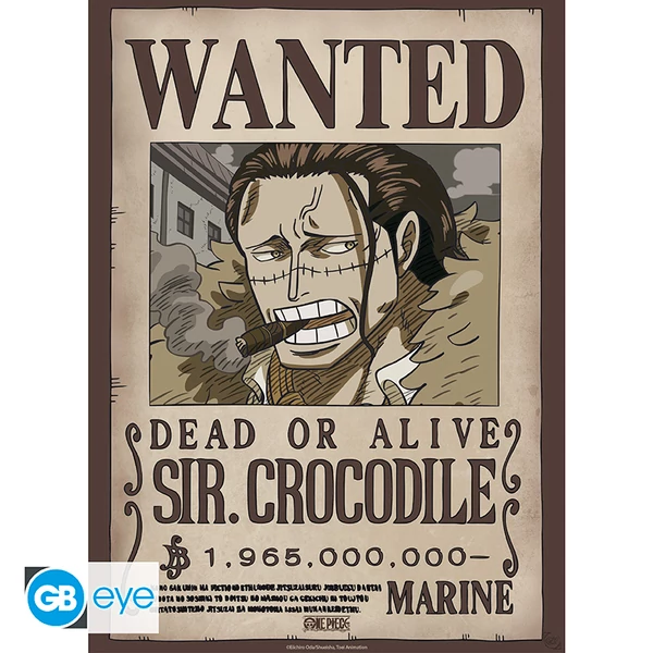 ONE PIECE - Poszter Chibi 52x38 - Wanted Crocodile Wano