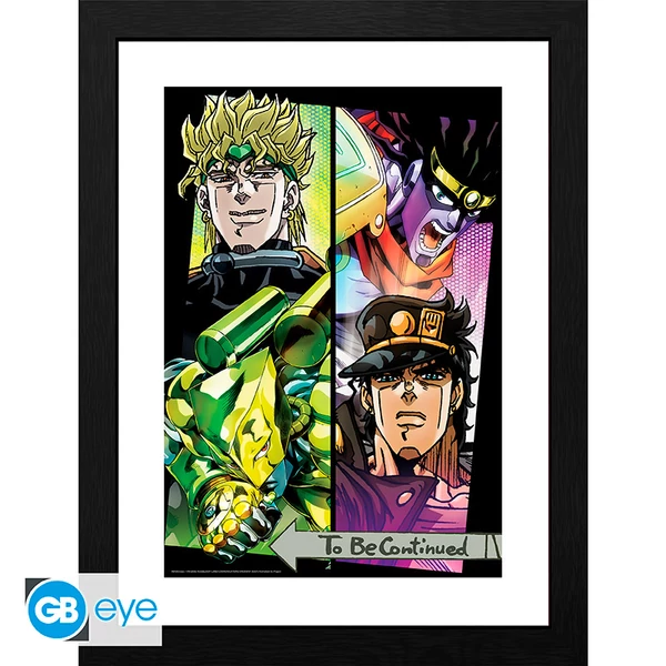 JOJO'S BIZARRE ADVENTURE - Keretezett nyomat FSC MIX Dio/Jotaro (30x40)